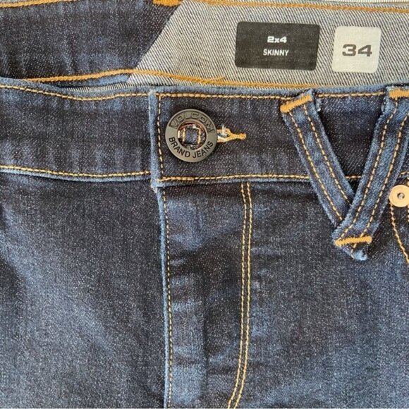Volcom men jeans 2X4 skinny dark blue stretchy denim conscious water size 34 - Picture 2 of 11